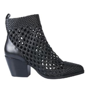 Michael Kors Augustine Woven Leather Booties